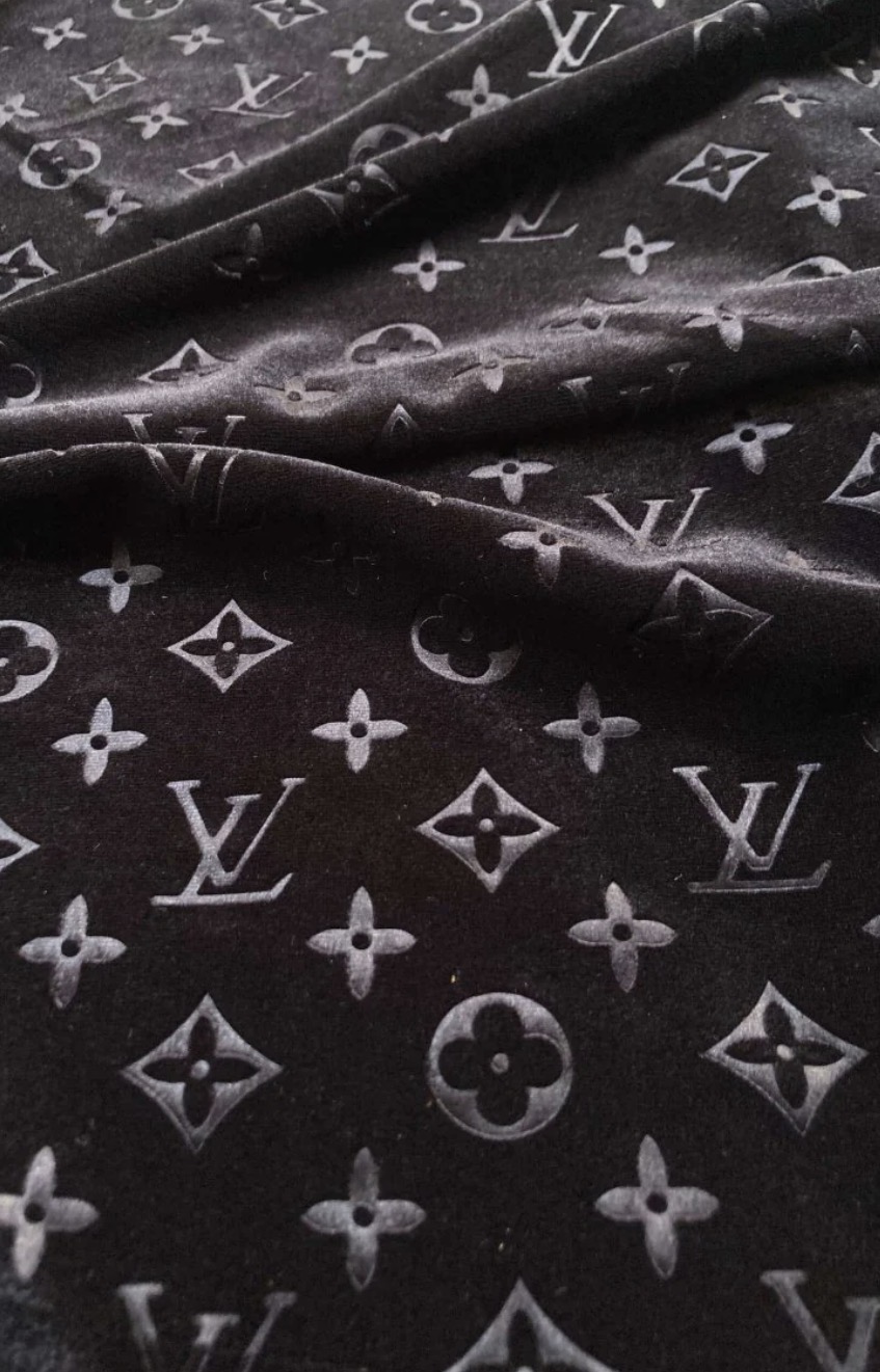 Black & gray LV fabric